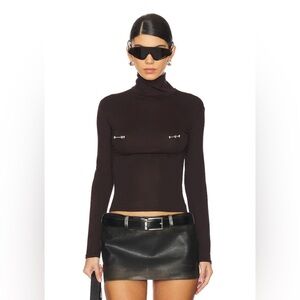 Pierced Turtleneck Top in Chocolate Brown
LADO BOKUCHAV